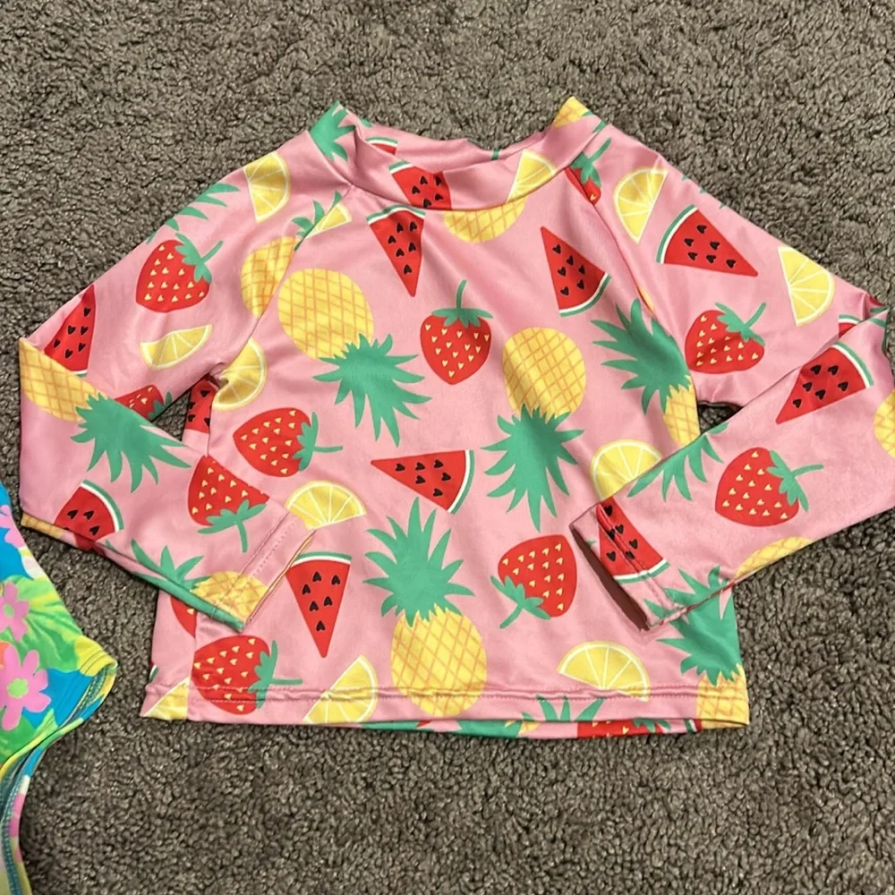 Toddler babygirl 24m bathing suit and rash guard bundle!!